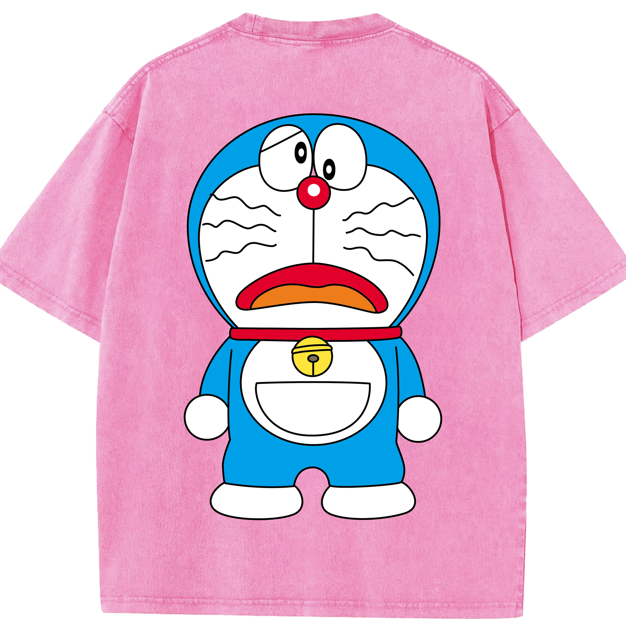 （画像用） ドラえもん Doraemon 綿100% ヴィンテージ風 半袖Tシャツ（背面プリント）